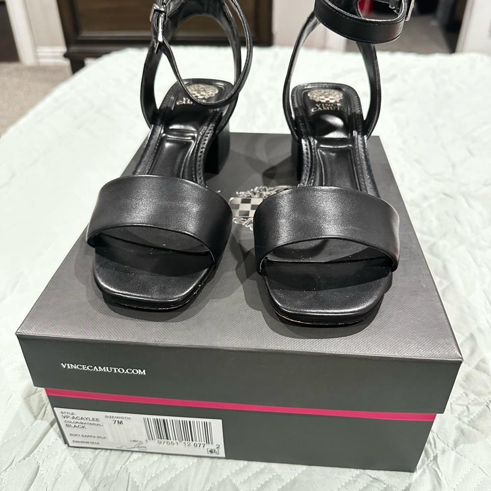 Vince Camuto Black Strappy Sandals